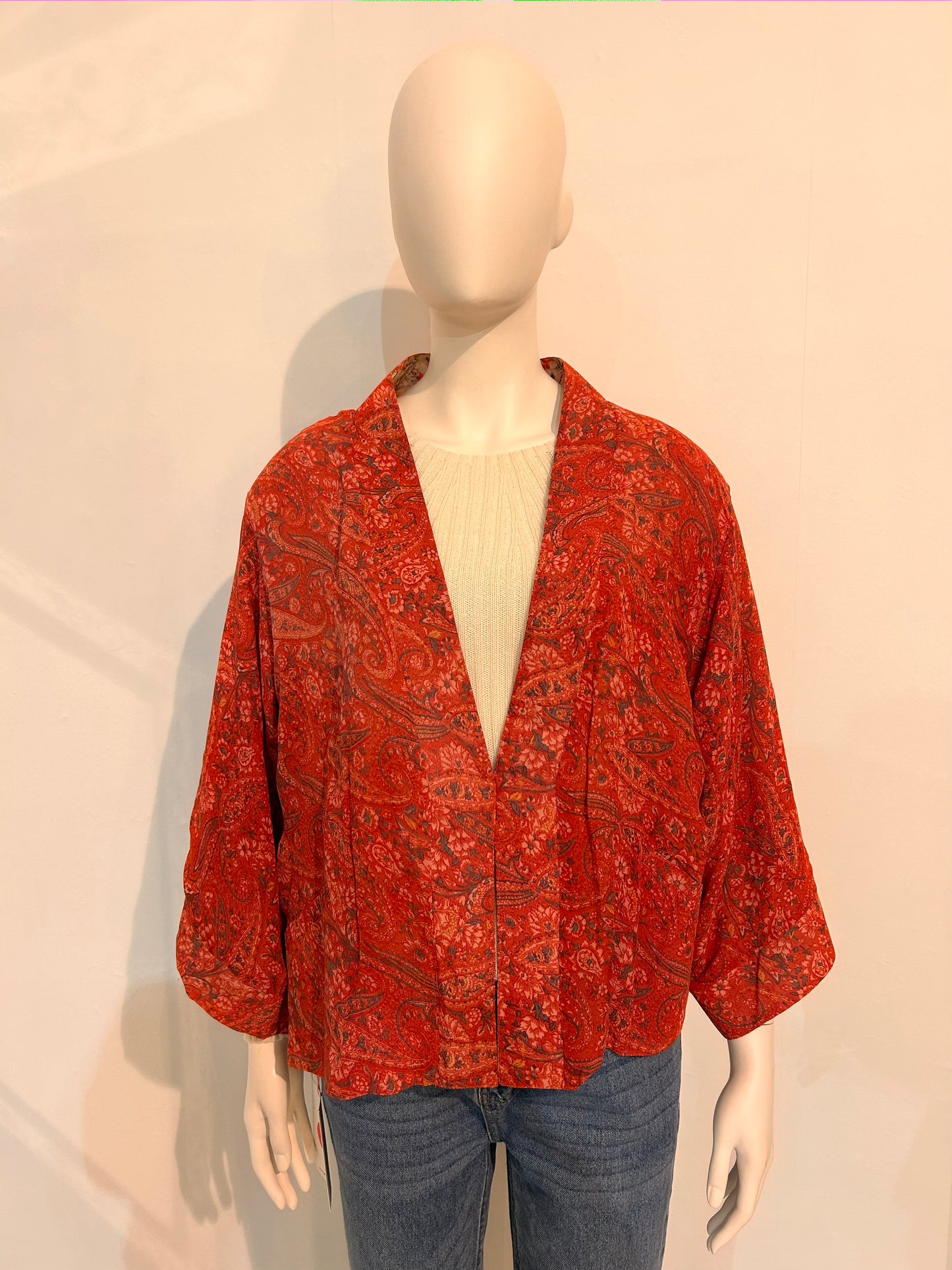 AVATARA KIMONO/VESTE REVERSIBLE EN SOIE