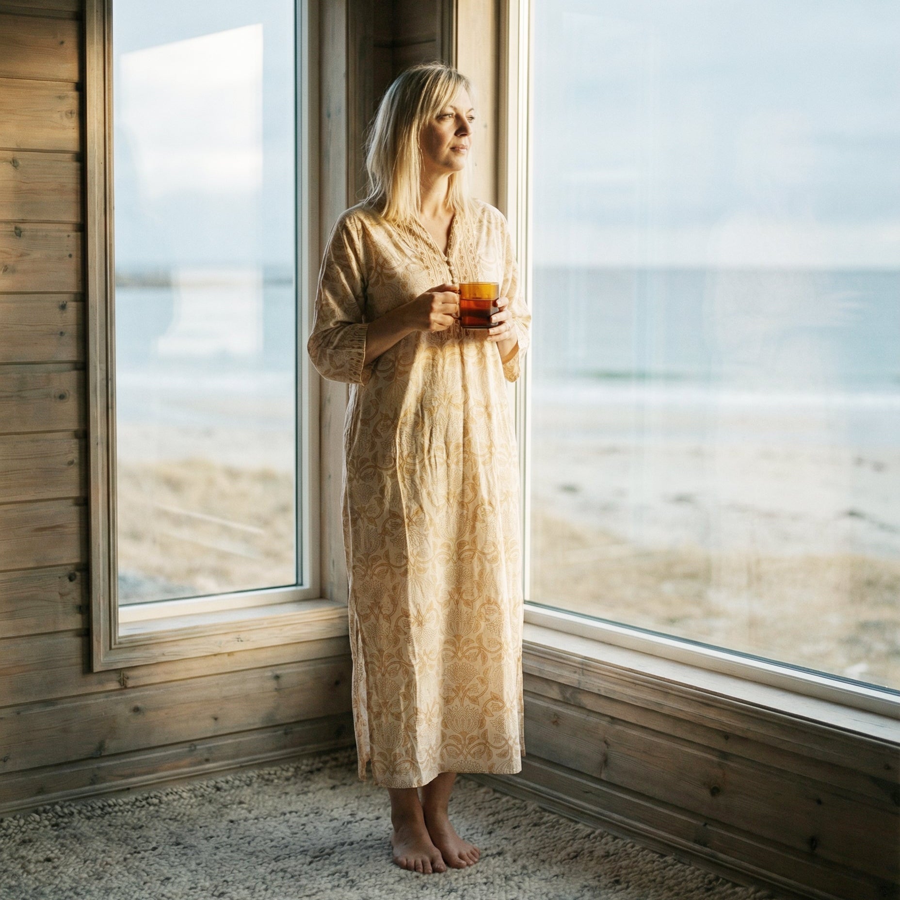 NAGOMI Kurta en coton imprimé à la main