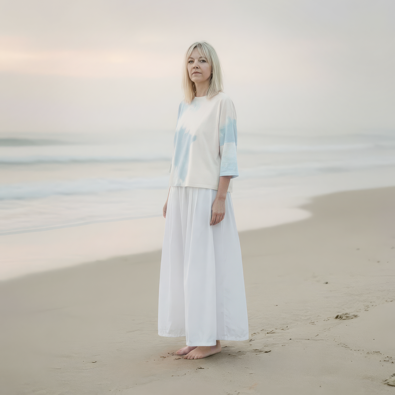 YUI Sweat-shirt tie & dye en coton strecth