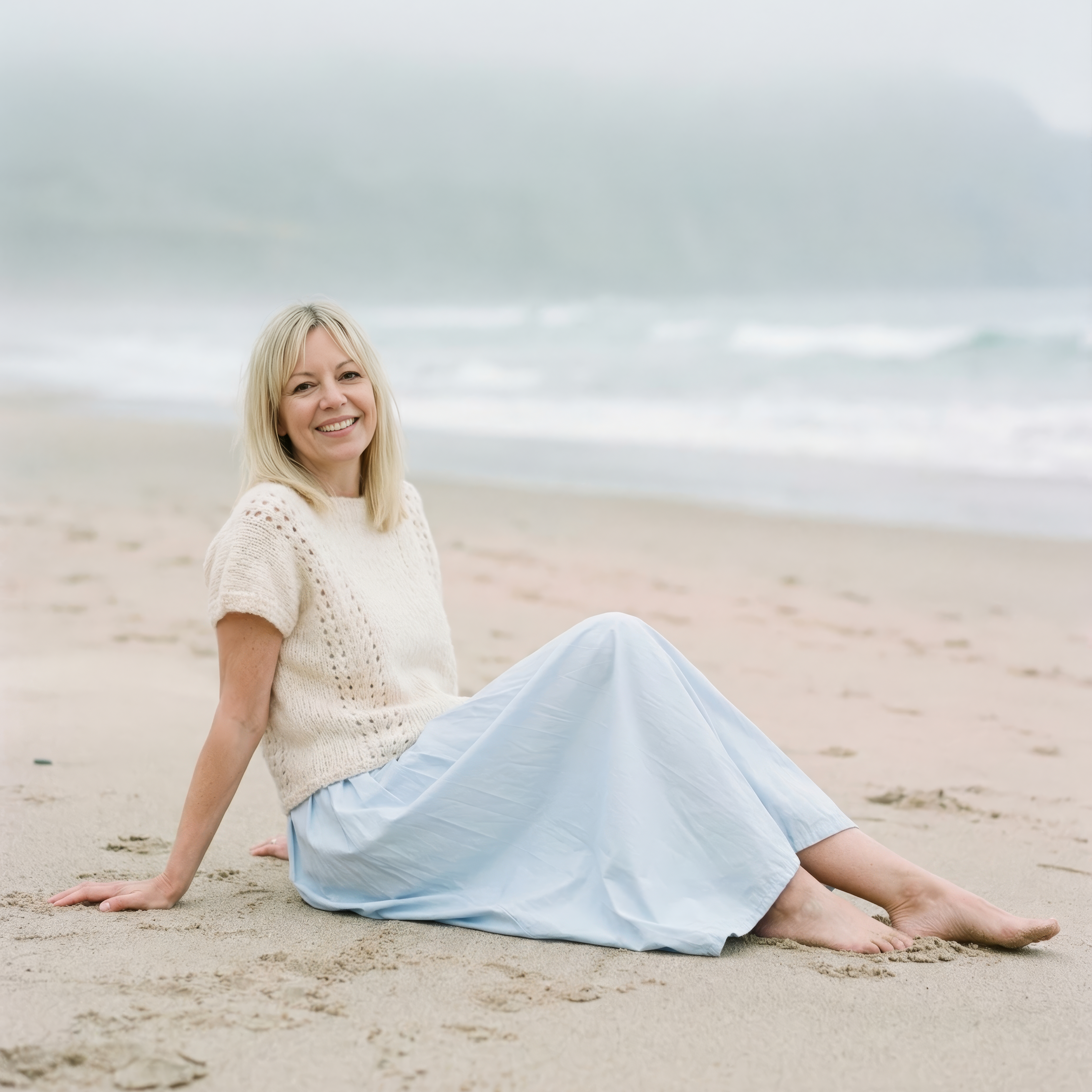 HIKARI Pull en alpaga tricoté main