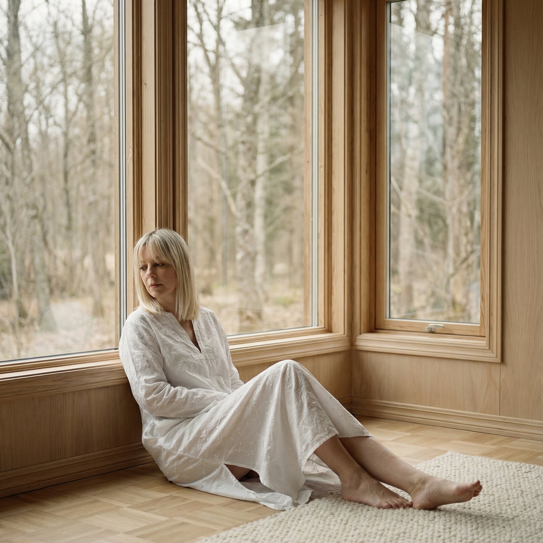 YUME Robe longue kurta en broderie anglaise